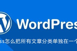 wordpress怎么把所有文章分类单独在一个页面显示
