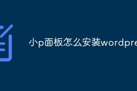 小p面板怎么安装wordpress