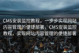 CMS安装监控教程，一步步实现网站内容管理的便捷部署，CMS安装监控教程，实现网站内容管理的便捷部署