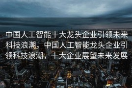 中国人工智能十大龙头企业引领未来科技浪潮，中国人工智能龙头企业引领科技浪潮，十大企业展望未来发展