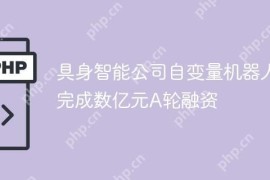 具身智能公司自变量机器人完成数亿元A轮融资