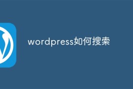 wordpress如何搜索