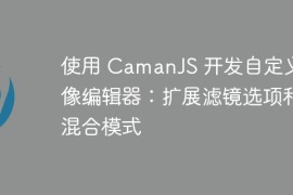 使用 CamanJS 开发自定义图像编辑器：扩展滤镜选项和混合模式