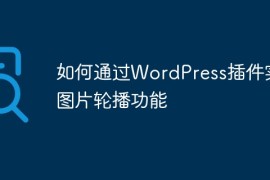 如何通过WordPress插件实现图片轮播功能