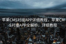 苹果CMS对接APP详细教程，苹果CMS对接APP全解析，详细教程