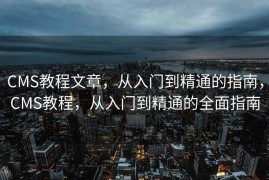 CMS教程文章，从入门到精通的指南，CMS教程，从入门到精通的全面指南