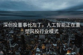 深创投董事长左丁，人工智能正在重塑风投行业模式