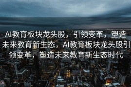 AI教育板块龙头股，引领变革，塑造未来教育新生态，AI教育板块龙头股引领变革，塑造未来教育新生态时代