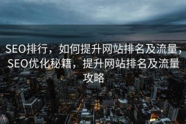 SEO排行，如何提升网站排名及流量，SEO优化秘籍，提升网站排名及流量攻略