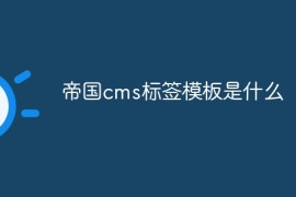 帝国cms标签模板是什么