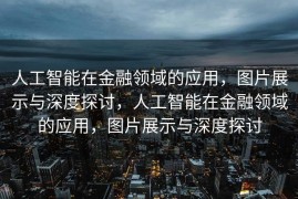 人工智能在金融领域的应用，图片展示与深度探讨，人工智能在金融领域的应用，图片展示与深度探讨