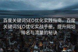 百度关键词SEO优化实践指南，百度关键词SEO优化实战手册，提升网站排名与流量的秘诀