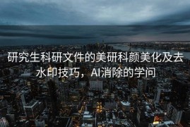 研究生科研文件的美研科颜美化及去水印技巧，AI消除的学问