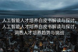 人工智能人才培养白皮书解读与探讨，人工智能人才培养白皮书解读与探讨，洞悉人才培养趋势与挑战