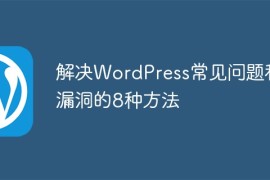 解决WordPress常见问题和漏洞的8种方法