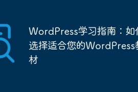 WordPress学习指南：如何选择适合您的WordPress教材