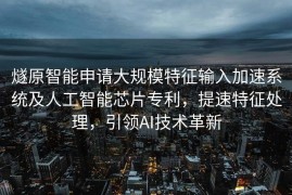 燧原智能申请大规模特征输入加速系统及人工智能芯片专利，提速特征处理，引领AI技术革新