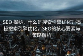SEO 揭秘，什么是搜索引擎优化？揭秘搜索引擎优化，SEO的核心要素与策略解析