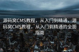 源码窝CMS教程，从入门到精通，源码窝CMS教程，从入门到精通的全面指南