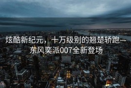 炫酷新纪元，十万级别的翘楚轿跑—东风奕派007全新登场