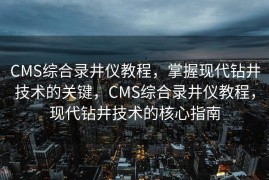 CMS综合录井仪教程，掌握现代钻井技术的关键，CMS综合录井仪教程，现代钻井技术的核心指南