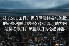 站长SEO工具，提升网站排名与流量的必备利器，站长SEO工具，助力网站排名飙升，流量飙升的必备神器