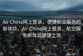 Air China网上登录，便捷航空服务的新体验，Air China网上登录，航空服务新体验便捷之旅