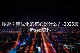 搜索引擎优化的核心是什么？-2025最新seo资料