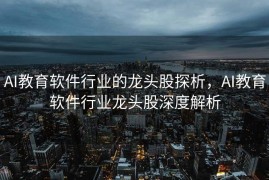 AI教育软件行业的龙头股探析，AI教育软件行业龙头股深度解析