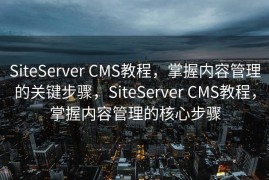 SiteServer CMS教程，掌握内容管理的关键步骤，SiteServer CMS教程，掌握内容管理的核心步骤