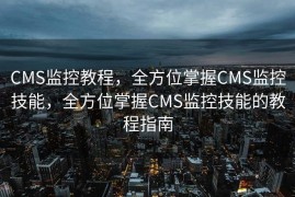CMS监控教程，全方位掌握CMS监控技能，全方位掌握CMS监控技能的教程指南