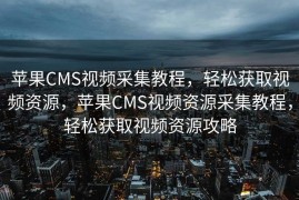 苹果CMS视频采集教程，轻松获取视频资源，苹果CMS视频资源采集教程，轻松获取视频资源攻略