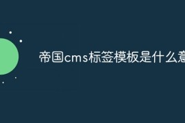 帝国cms标签模板是什么意思