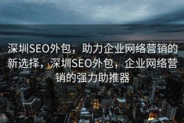 深圳SEO外包，助力企业网络营销的新选择，深圳SEO外包，企业网络营销的强力助推器