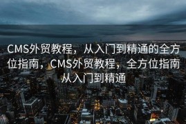 CMS外贸教程，从入门到精通的全方位指南，CMS外贸教程，全方位指南从入门到精通