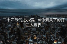 二十四节气之小满，AI像素风下的打工人世界