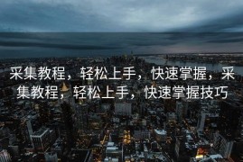 采集教程，轻松上手，快速掌握，采集教程，轻松上手，快速掌握技巧