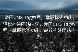 帝国CMS Tag教程，掌握标签功能，轻松构建网站内容，帝国CMS Tag教程，掌握标签功能，高效构建网站内容