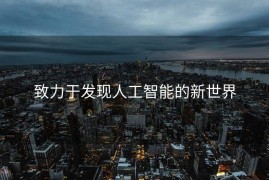 致力于发现人工智能的新世界