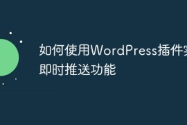 如何使用WordPress插件实现即时推送功能