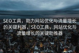 SEO工具，助力网站优化与流量增长的关键利器，SEO工具，网站优化与流量增长的关键助推器