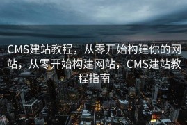 CMS建站教程，从零开始构建你的网站，从零开始构建网站，CMS建站教程指南