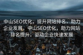 中山SEO优化，提升网站排名，助力企业发展，中山SEO优化，助力网站排名提升，驱动企业快速发展