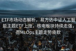 ETF市场动态解析，易方达中证人工智能主题ETF上涨，核电板块持续走强，而MLOps主题走势疲软