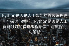 Python是否是人工智能的首选编程语言？探讨与解析，Python是否是人工智能领域的首选编程语言？深度探讨与解析
