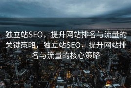 独立站SEO，提升网站排名与流量的关键策略，独立站SEO，提升网站排名与流量的核心策略