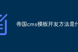 帝国cms模板开发方法是什么