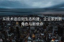 从技术适应到生态构建，企业家的新角色与新使命