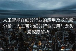 人工智能在细分行业的应用及龙头股分析，人工智能细分行业应用与龙头股深度解析