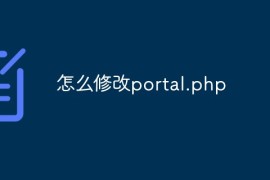 怎么修改portal.php